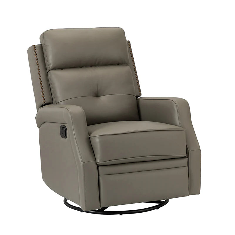 Benito 28.74" Wide Genuine Leather Swivel Rocker Recliner