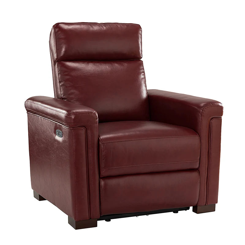 Lea 36.02" Wide Genuine Leather Power Recliner