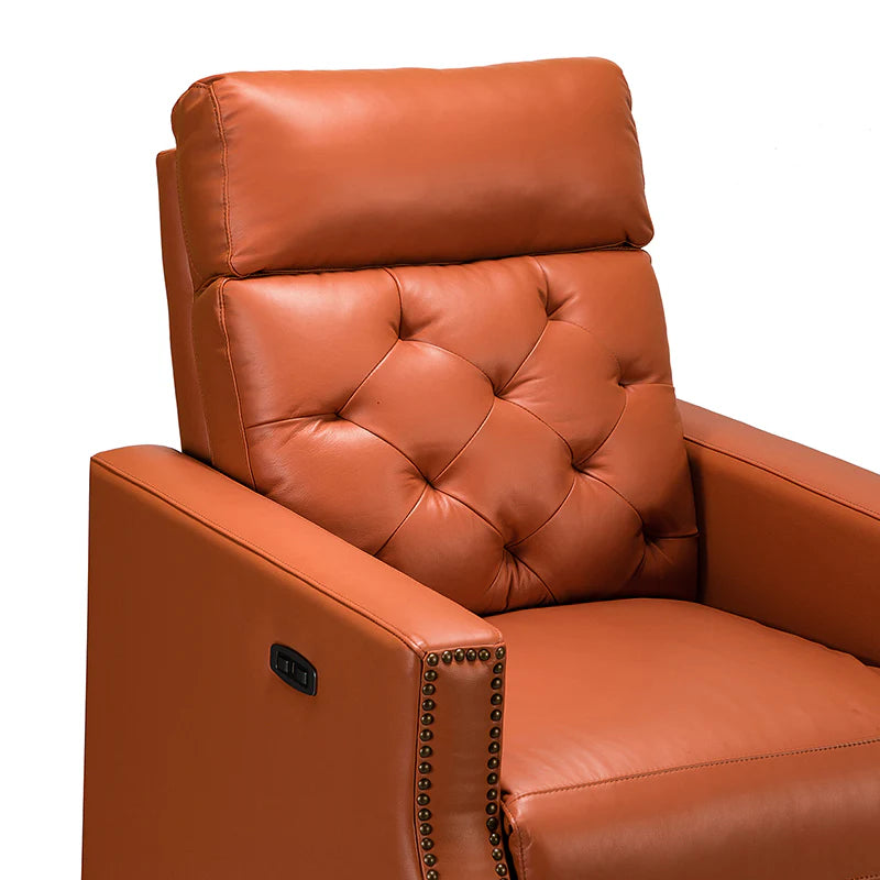 Carlota 31.5" Wide Genuine Leather Power Recliner