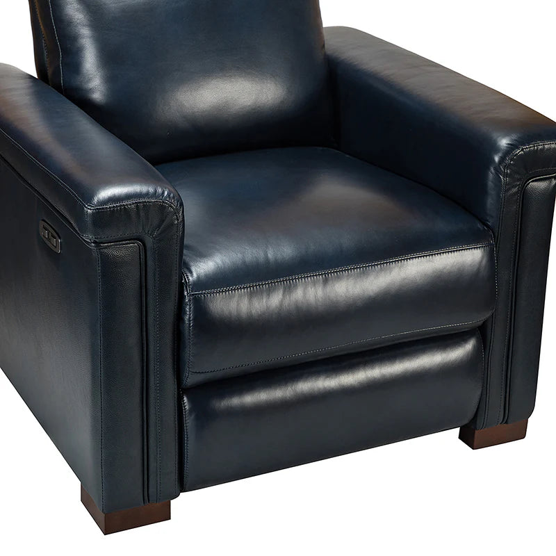 Lea 36.02" Wide Genuine Leather Power Recliner