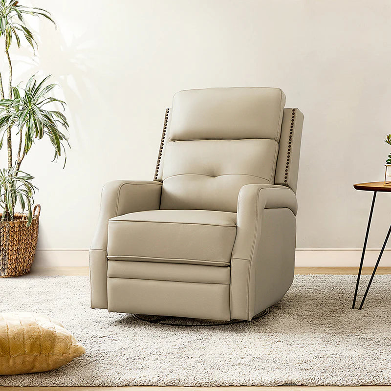 Benito 28.74" Wide Genuine Leather Swivel Rocker Recliner