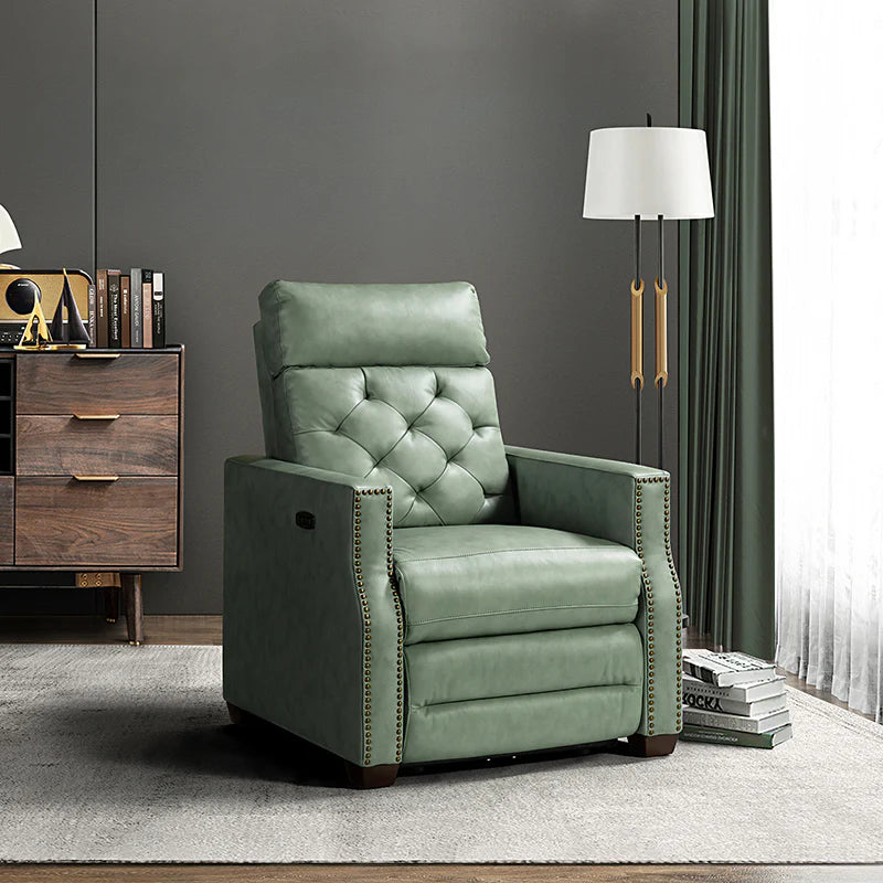 Carlota 31.5" Wide Genuine Leather Power Recliner