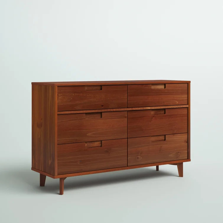 Yarber Groove 6 Drawer Double Dresser