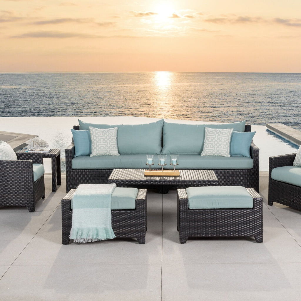 Northridge Wicker/Rattan 7 - Person Seating Group with Cushions