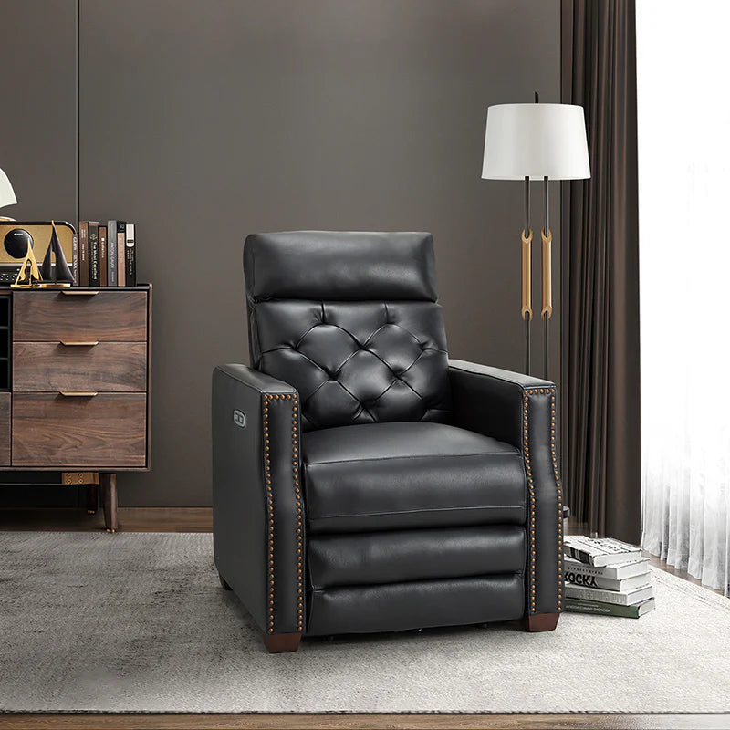 Carlota 31.5" Wide Genuine Leather Power Recliner