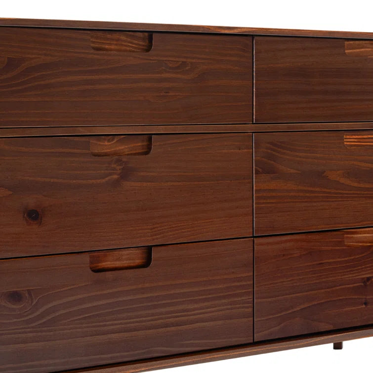 Yarber Groove 6 Drawer Double Dresser