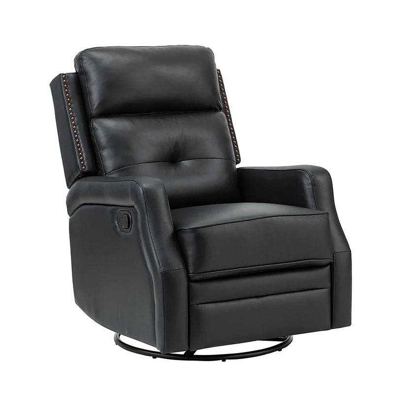 Benito 28.74" Wide Genuine Leather Swivel Rocker Recliner