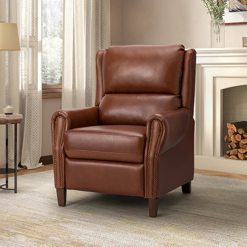 Rosaura 32.68" Wide Genuine Leather Manual Recliner