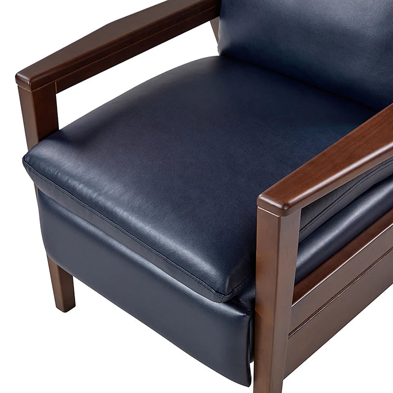 Rainer Timeless Elegance Faux Leather Solid Wood Recliner
