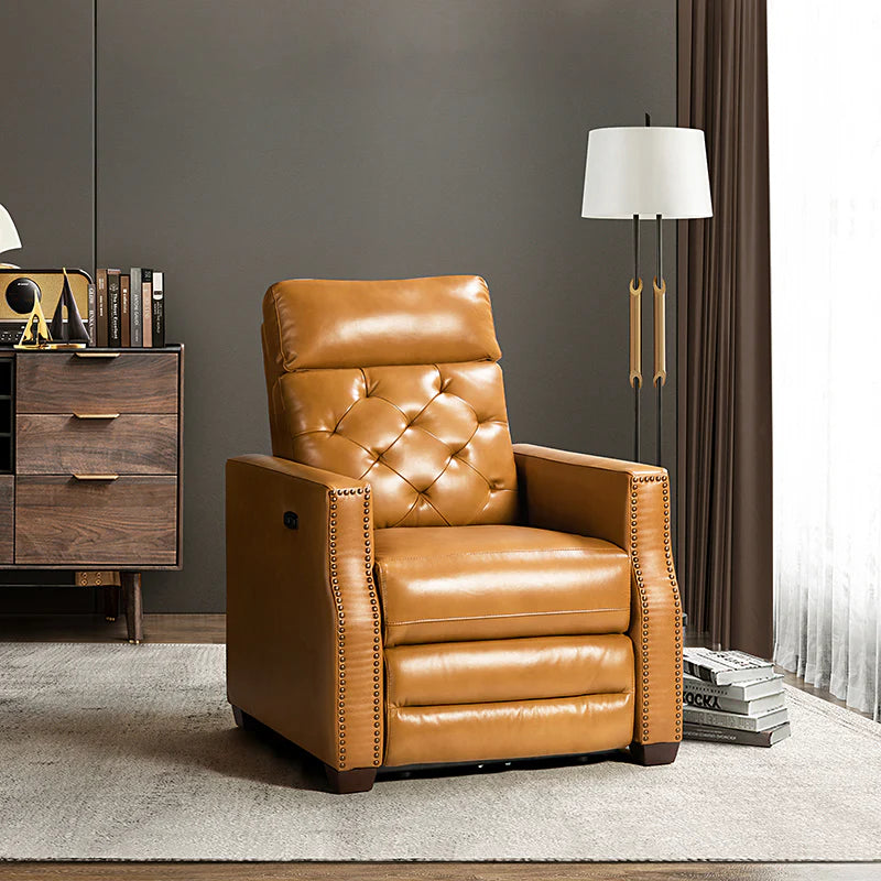 Carlota 31.5" Wide Genuine Leather Power Recliner