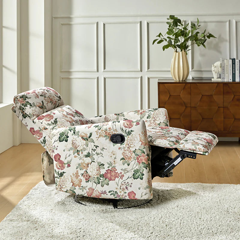 Jessie Mid-century Manual Swivel Recliner